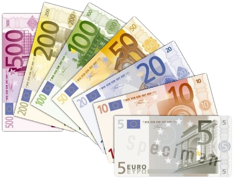 Euro banknotes